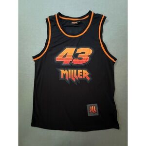 Jack Miller 43 Basketball Jersey‎ Black Orange Graphic Print Mens Size M